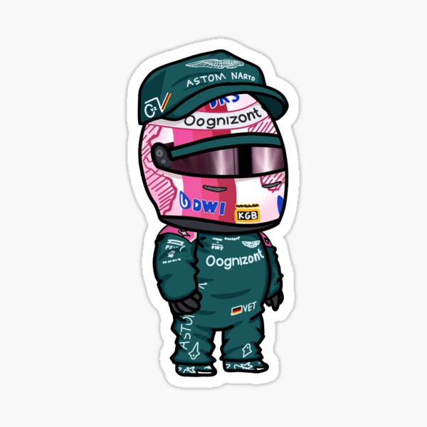 Sebastian Vettel cartoon figure image